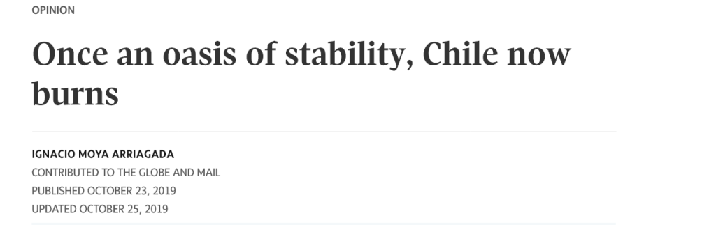 Link to article in The Globe and Mail, Canada. Enlace a artículo en The Globe and Mail.