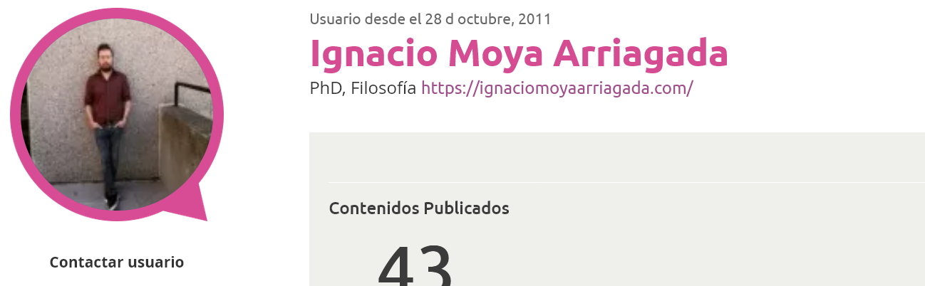 Enlace a columnas en El Desconcierto. Link to columns in El Desconcierto.